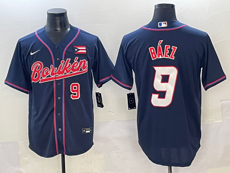 Men Houston Astros #9 Baez blue MLB Nike 2025 jersey style 7